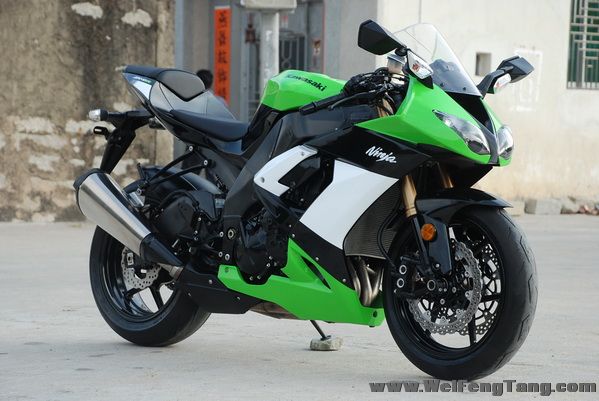 09年 Kawasaki 绿色机器忍者 ZX-10R 漂亮货色 图片 0